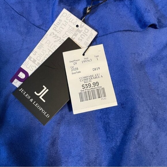 Jules & Leopold Blue Long Sleeve Cardigan Sweater 2X - Picture 4 of 8